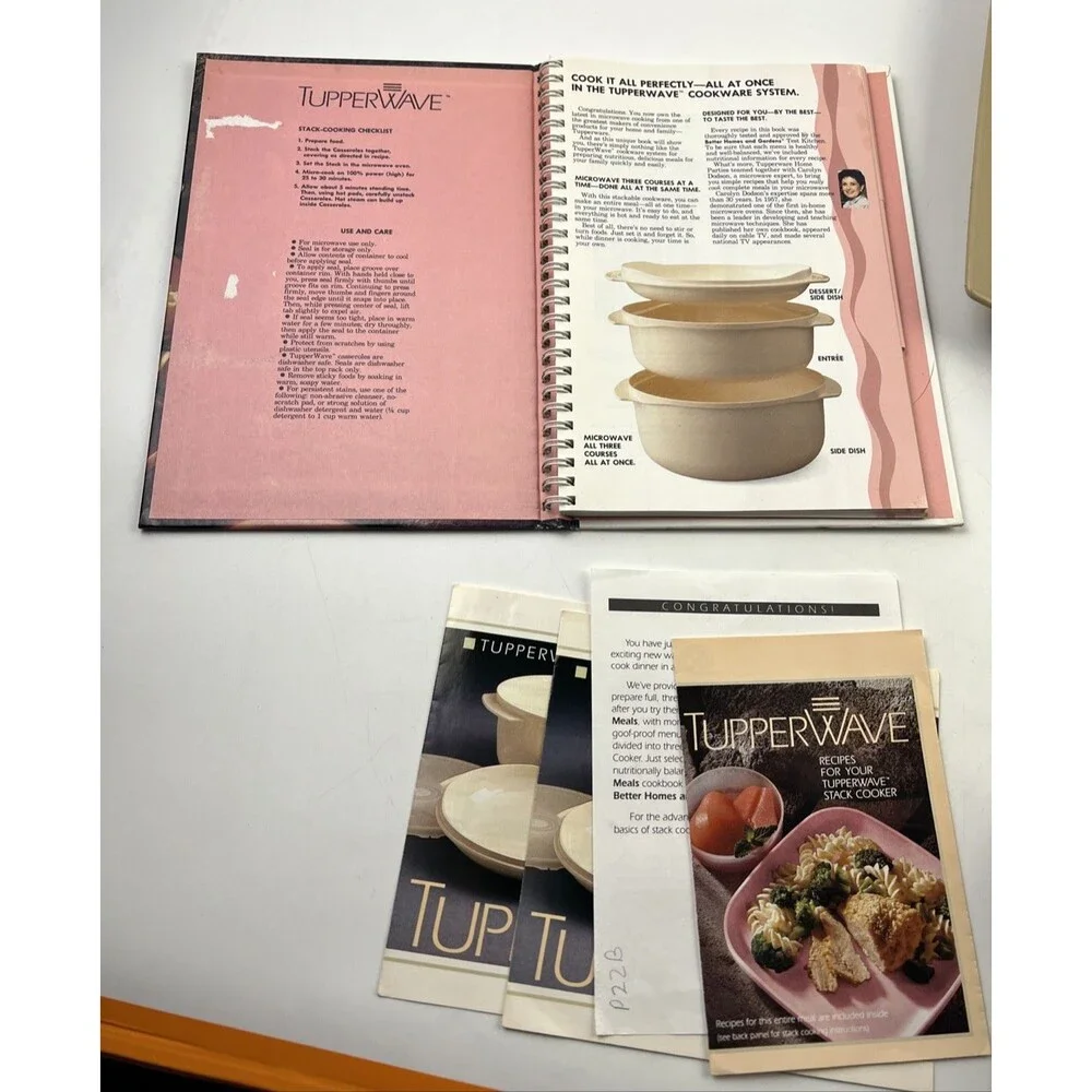 Vintage Tupperware 723 Egg Keeper Brown W/Seal 4 Trays 665 & Stack Cooked Meals